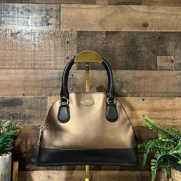 Coach Mini Dome Alma Style Hand Bag Bronze Purse Cora - Picture 1 of 8